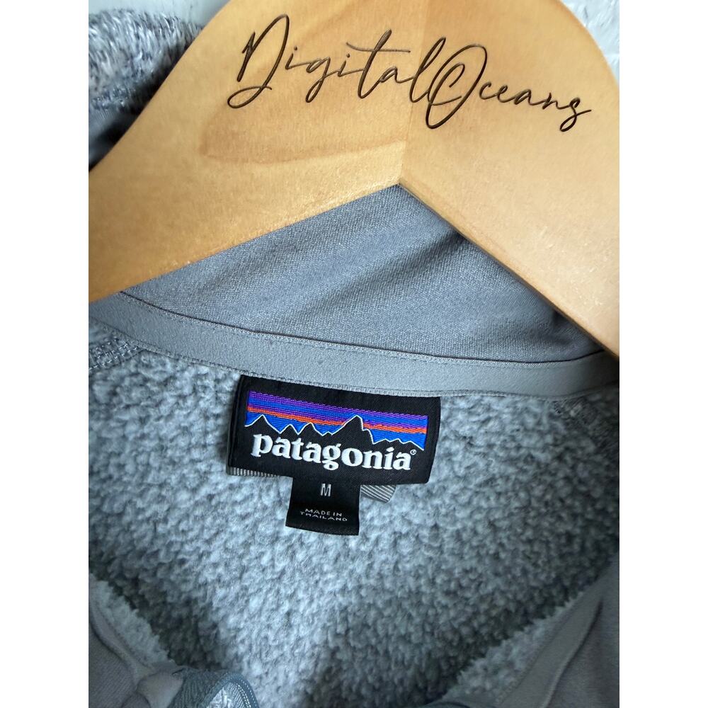 Patagonia Women's Better Sweater 1/4 Zip Fleece Birch White Gray M Gorpcore - Picture 3 of 8